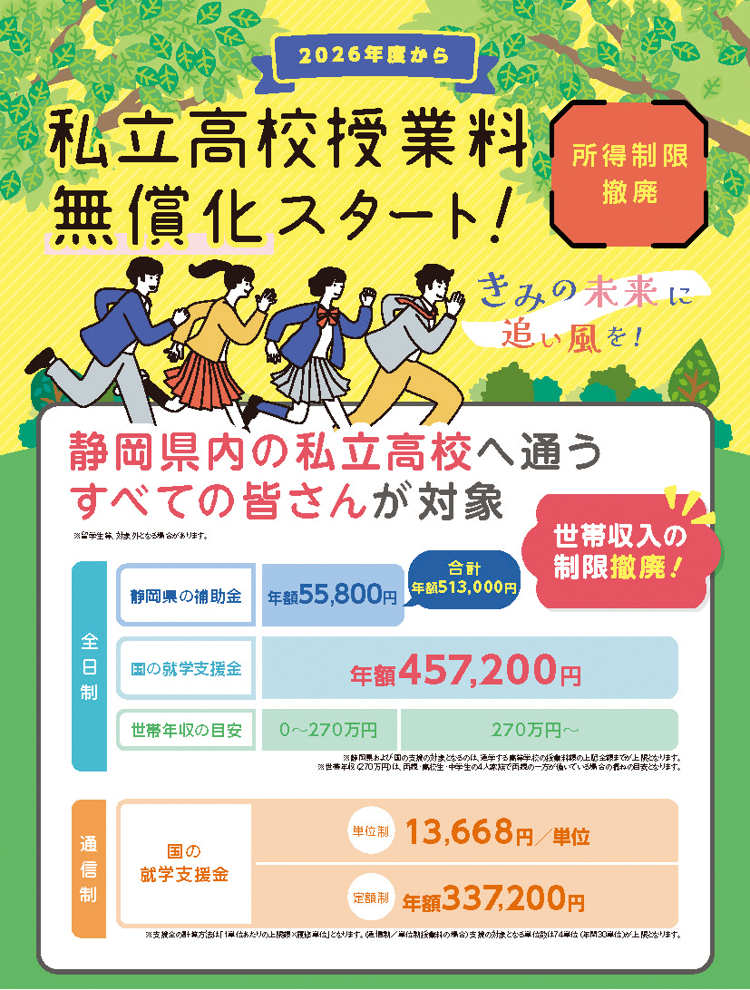 私立高校授業料無償化スタート